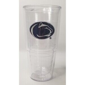 Tervis Tumbler 24 oz Penn State Nittany Lions Glass Cup Clear w/ Patch USA Made